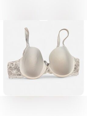 Wacoal Lace Back T-Shirt Bra Size 36C off white Underwire Supportive Intimates